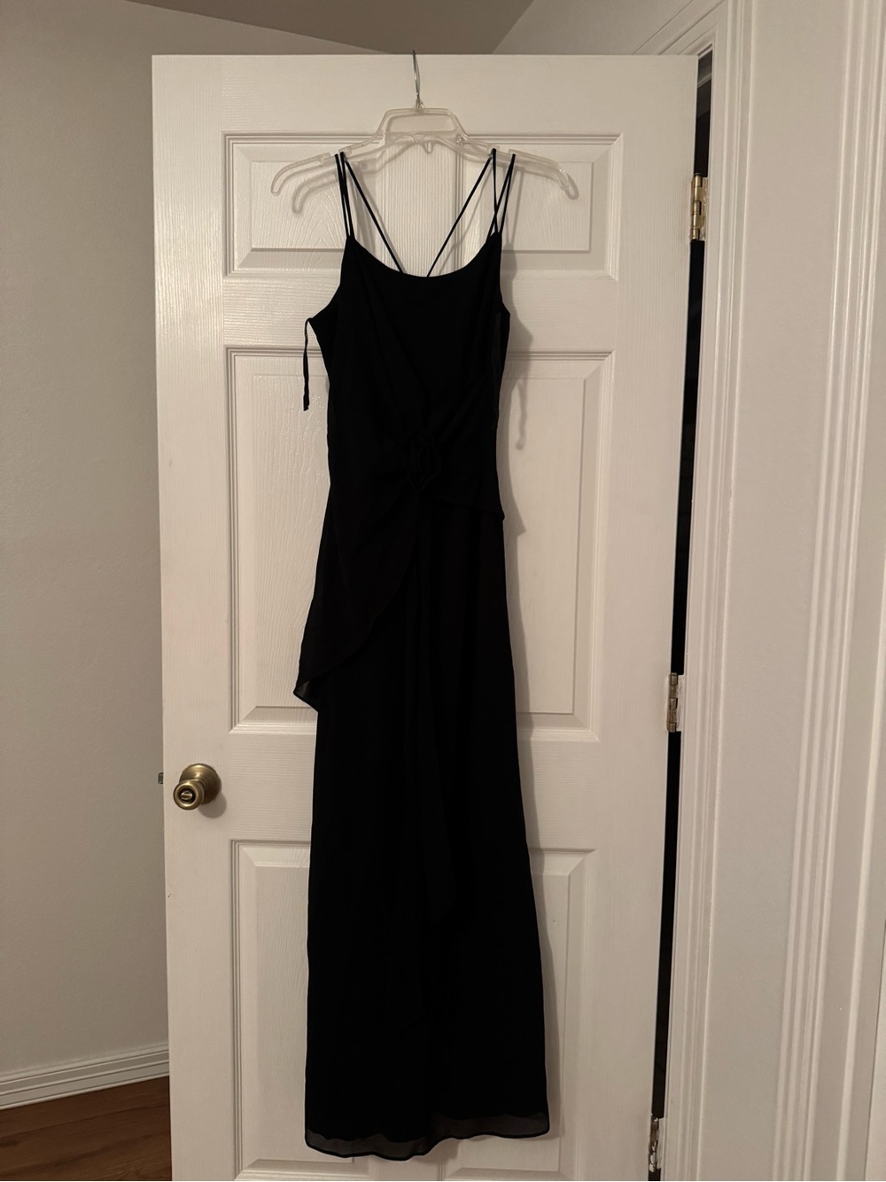 Grace Black Knotted Waist Maxi Dress
